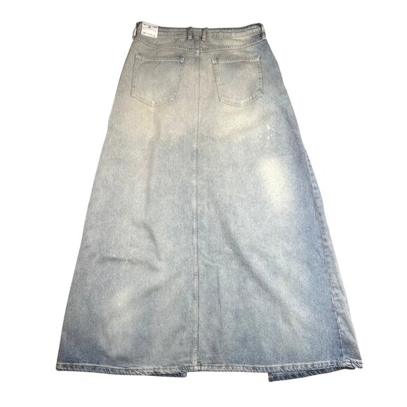 Free People We The Free Come As You Are Maxi Denim Skirt Womens Size 12 - Picture 12 of 16